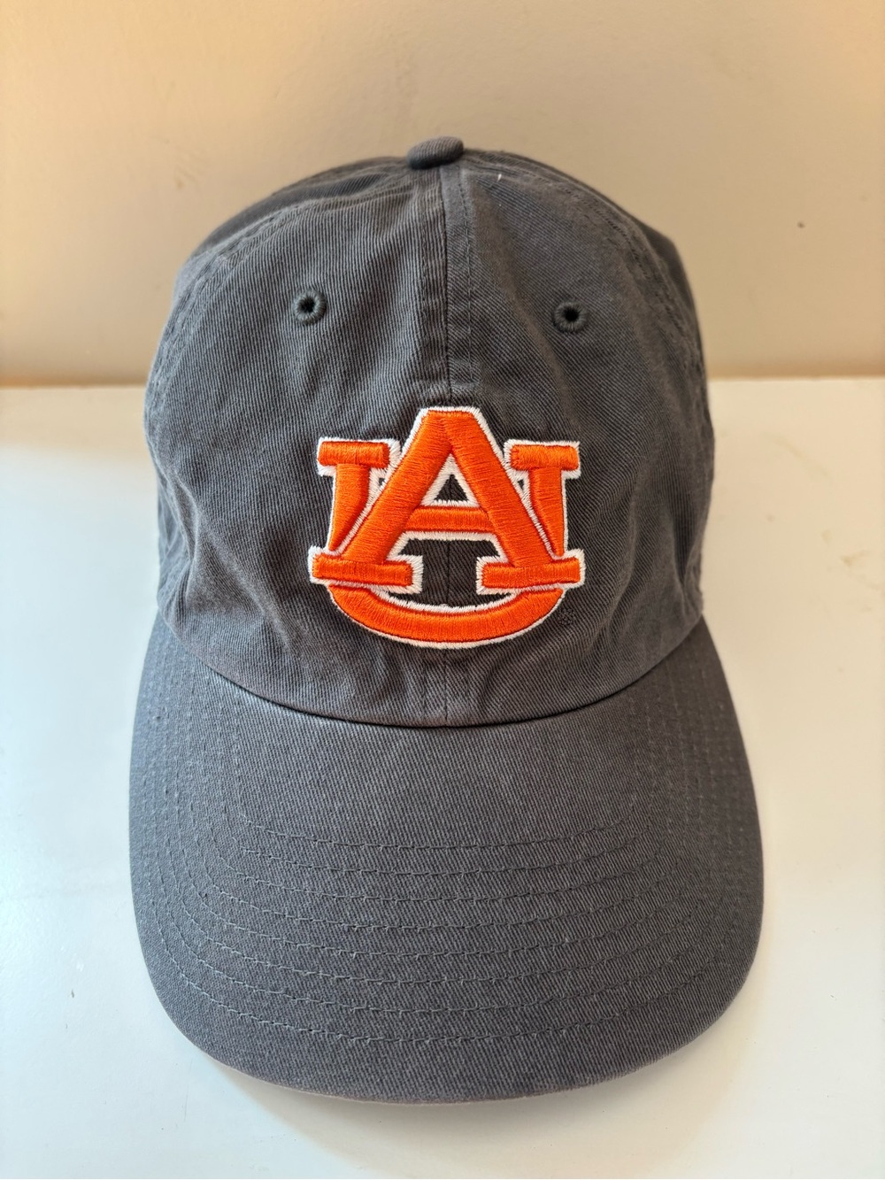 Auburn Embroidered Logo Gray Baseball Cap